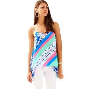 LILLY PULITZER ALORA SILK TOP SIZE SMALL